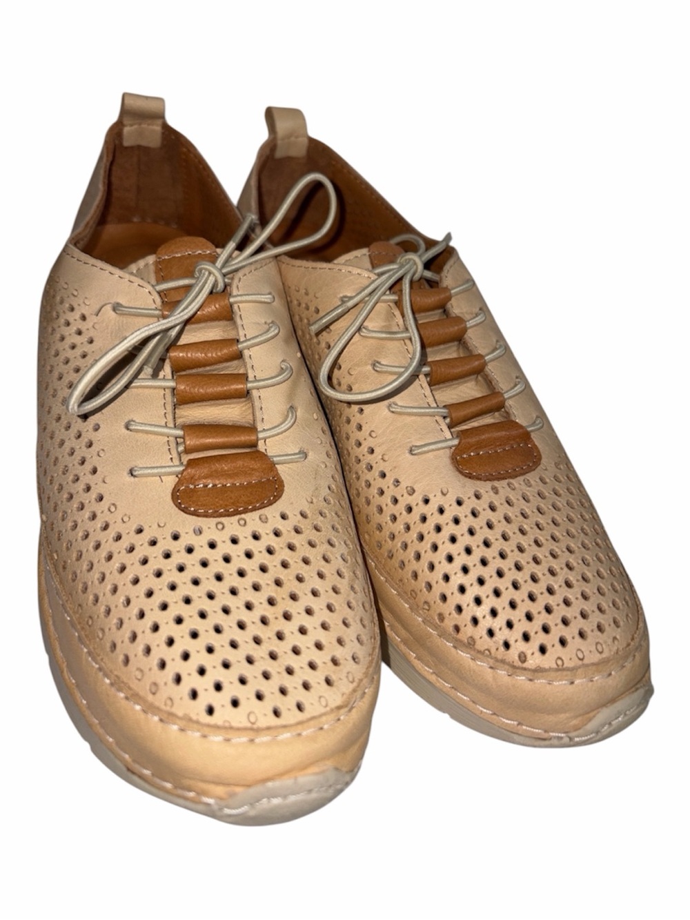 Share NWOB Spring Step Breen Leather Slip-On Sneaker Taupe - Women's Size 37